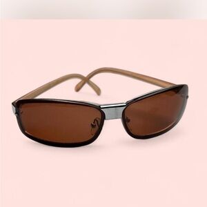 Valentino Brown Lens Sunglasses with Black Frame